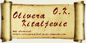 Olivera Kitaljević vizit kartica
